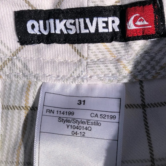 QUICKSILVER Plaid Shorts in Cream, Brown, and Grey. Great shorts!! - Picture 6 of 9